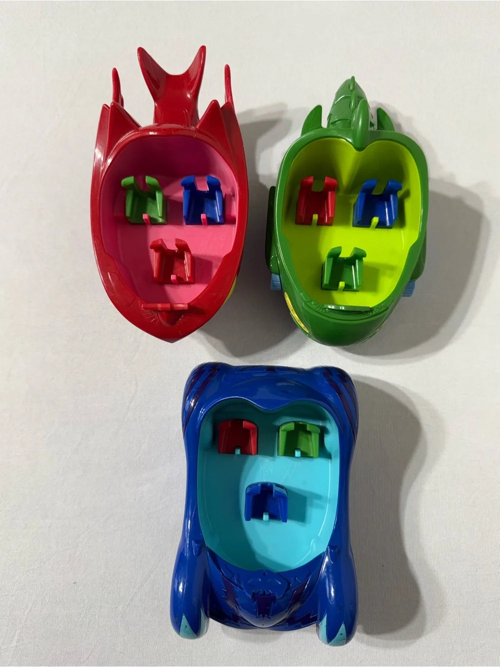 PJ Masks 3 Action Figures & 3 Vehicles-Owlette, Gekko, Catboy